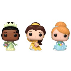 Blister 3 figuras Carrot Pocket POP Disney Princesas Cenicienta Tiana Bella