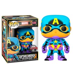 Figura POP Marvel Captain America Black Light Exclusive
