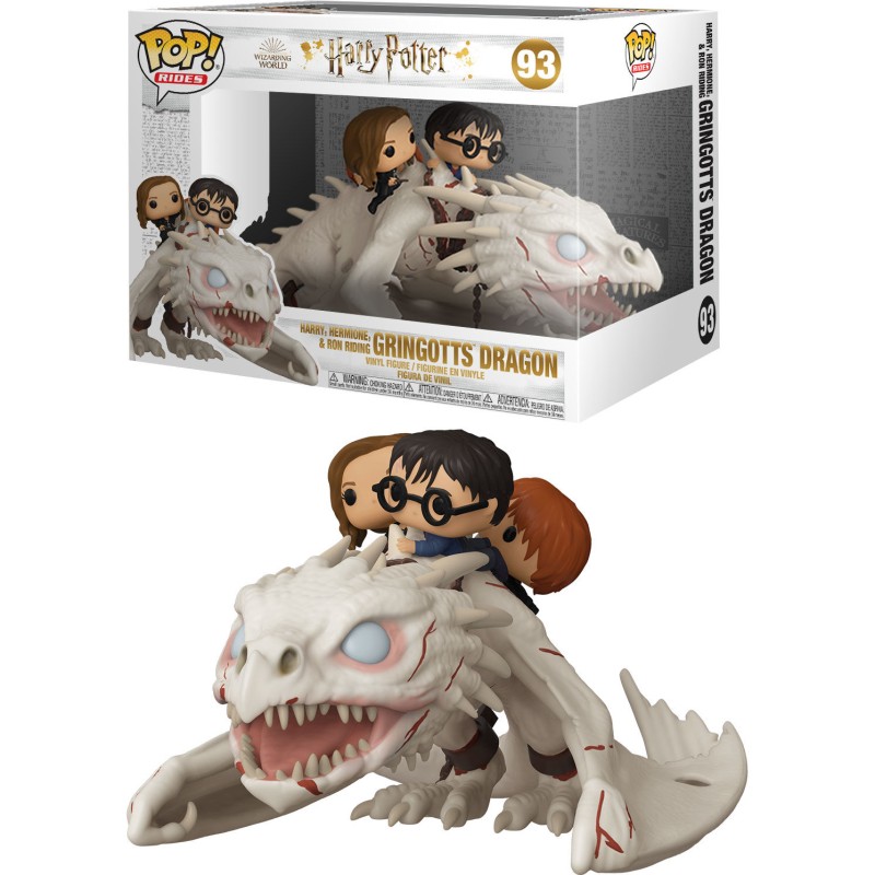 Figura POP Gringotts Dragon con Harry, Ron y Hermione Harry Potter