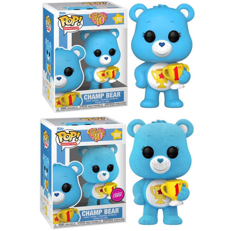 Pack 6 figuras POP Care Bears 40th Anniversary Champ Bear 5 + 1 Chase