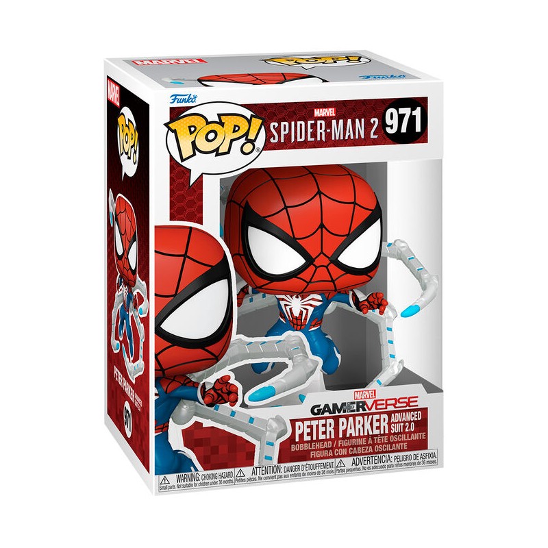 Figura POP Marvel Spiderman 2 Peter Parker Advanced Suit 2.0