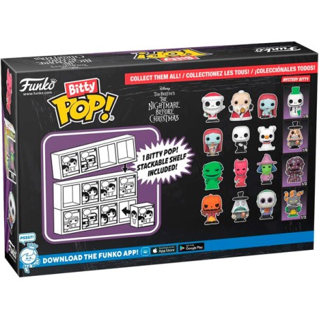 Blister 4 figuras Bitty POP Disney Pesadilla Antes de Navidad Oogie Boogie
