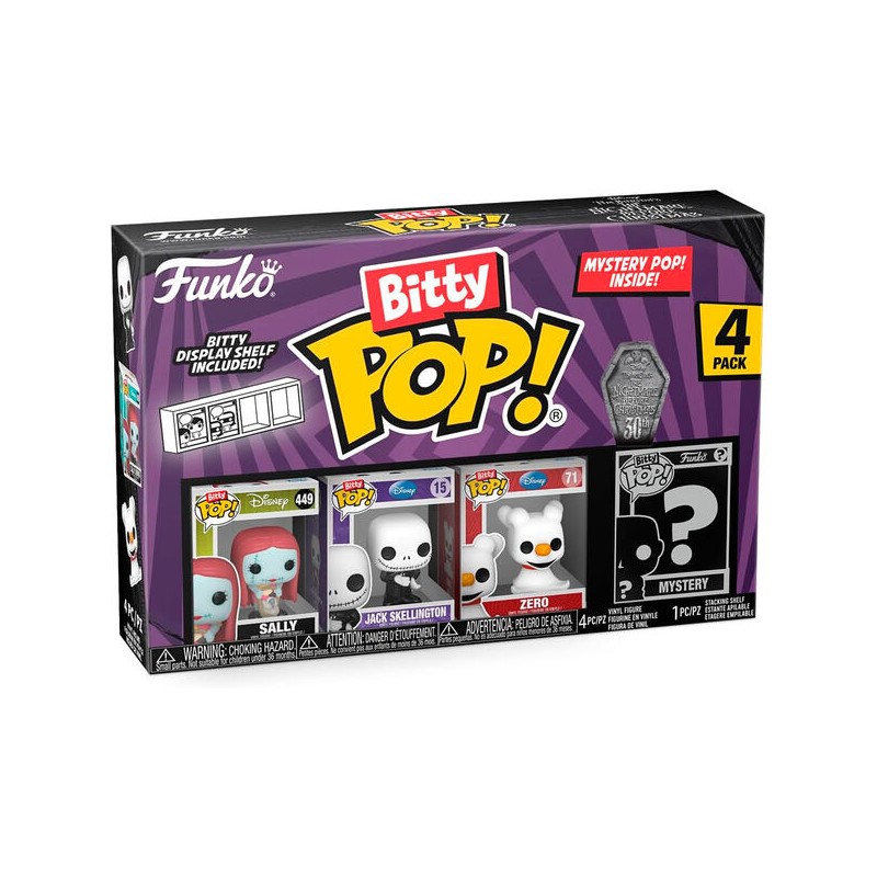 Blister 4 figuras Bitty POP Disney Pesadilla Antes de Navidad Sally