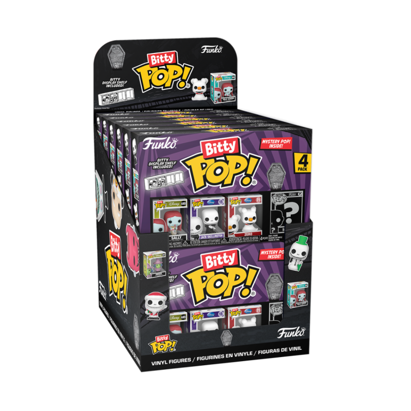 Blister 4 figuras Bitty POP Disney Pesadilla Antes de Navidad surtido