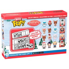 Blister 4 figuras Bitty POP Rudolph Red Nosed Reindeer Rudolph Santa