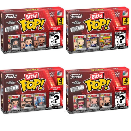 Blister 4 figuras Bitty POP WWE surtido