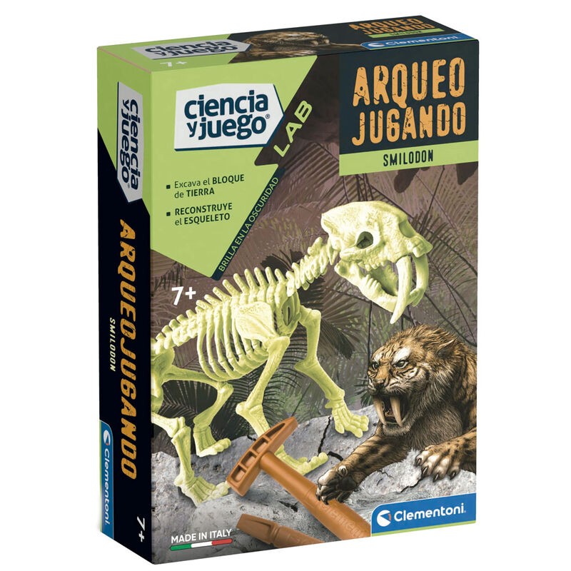 Juego Arqueojugando Smilodon fosforescente