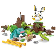 MEGA Construx Emolga & Bulbasaur en el Bosque Encantador Pokemon