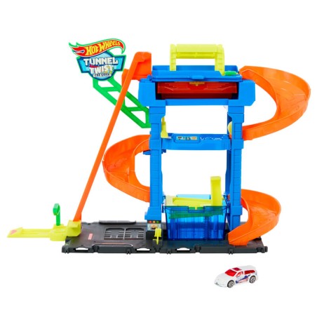 Pista Autolavado de Tunel en Espiral Hot Wheels