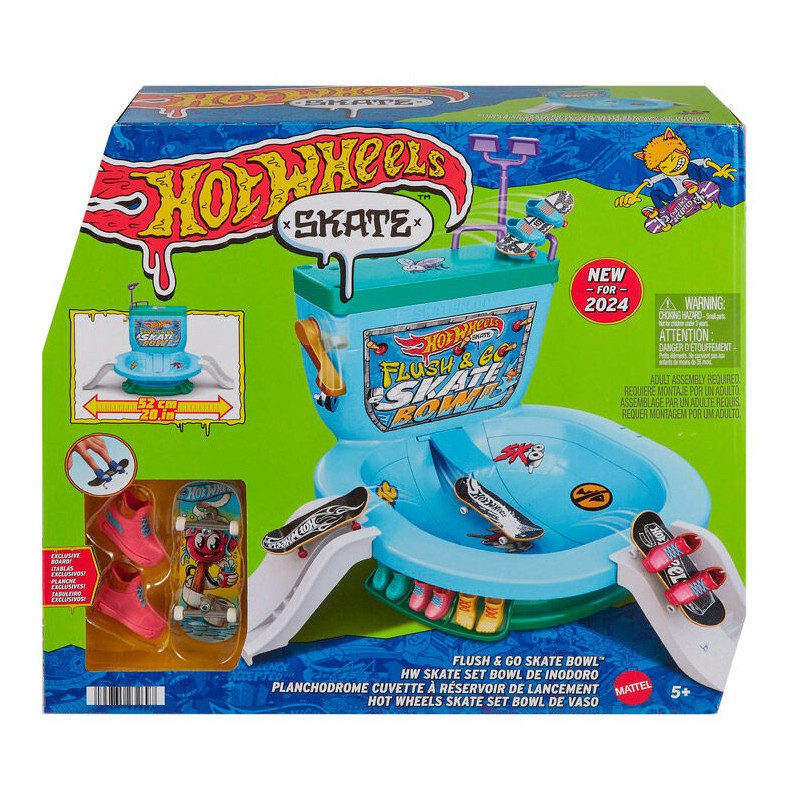 Set Bowl de Inodoro Skate Hot Wheels