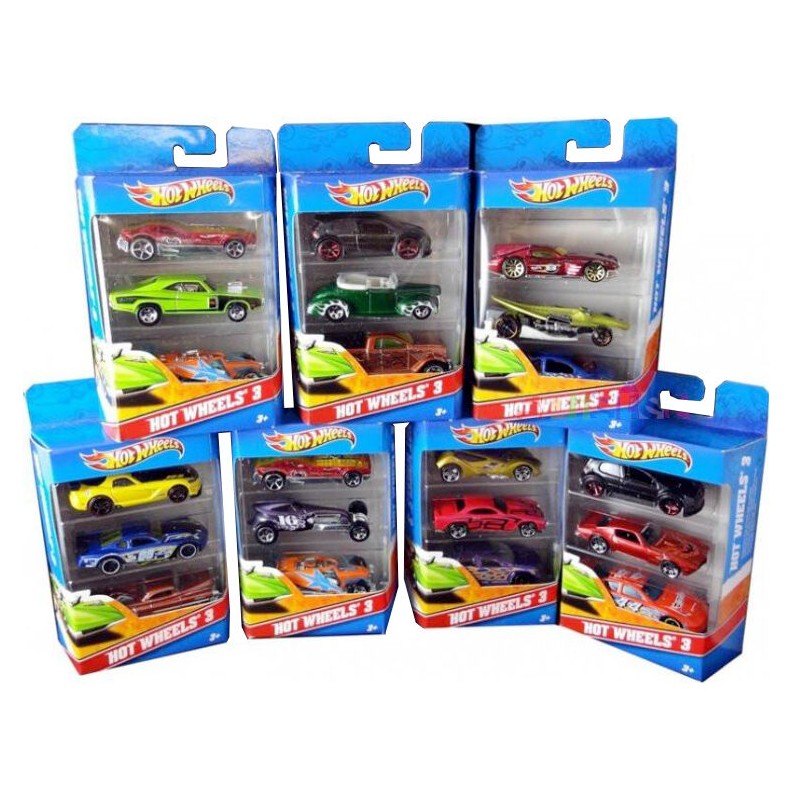 Blister 3 vehiculos Hot Wheels surtido