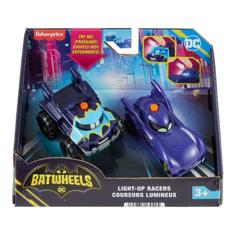 Set 2 Coches Bam & Buff Batwheels DC Comics