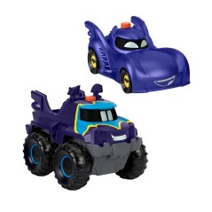 Set 2 Coches Bam & Buff Batwheels DC Comics