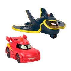 Set 2 Coches Redbird &#38; Batwin Batwheels DC Comics