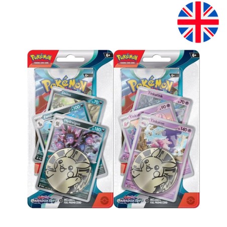 Blister juego cartas coleccionables Paradox Rift Scarlet & Violet Pokemon ingles surtido