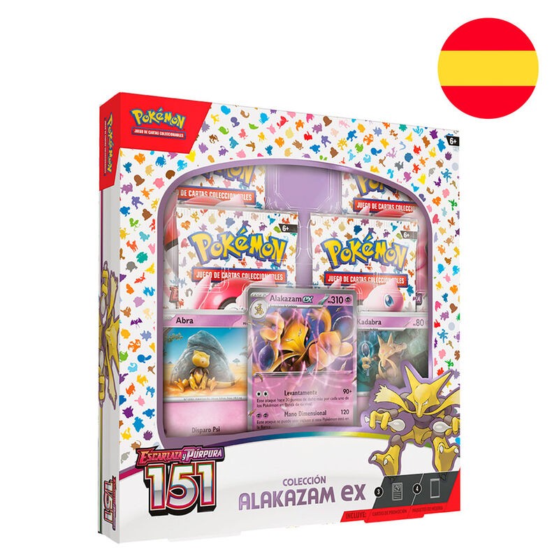 Blister juego cartas coleccionables Alakazan Ex 151 Escarlata y Purpura Pokemon español