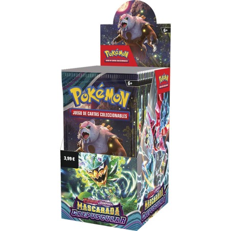 Sobre juego cartas coleccionables Mascarada Crepuscular Escarlata y Purpura Pokemon Español surtido