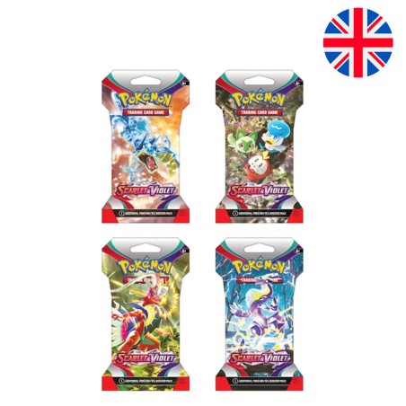 Sobre juego cartas coleccionable Scarlet & Violet Pokemon ingles surtido