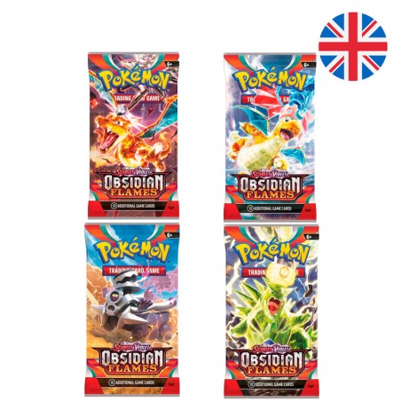 Sobre juego cartas coleccionables Llamas Obsidianas Scarlet & Violet Pokemon ingles surtido