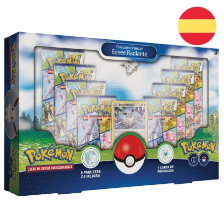 Caja juego cartas coleccionables Eevee Radiante Pokemon Go