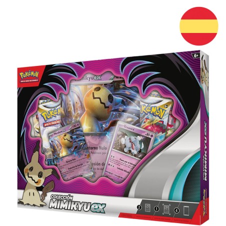 Blister juego cartas coleccionables Mimikyu Ex Pokemon español