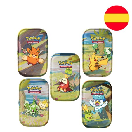 Mini lata juego cartas coleccionables Pokemon surtido español