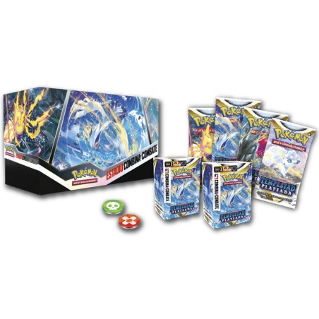 Estuche Juego Cartas Coleccionables Estadio Combina y Combate Tempestad Plateada Pokemon español