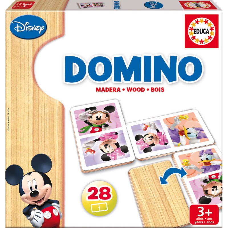 Juego Domino Mickey Minnie Disney madera