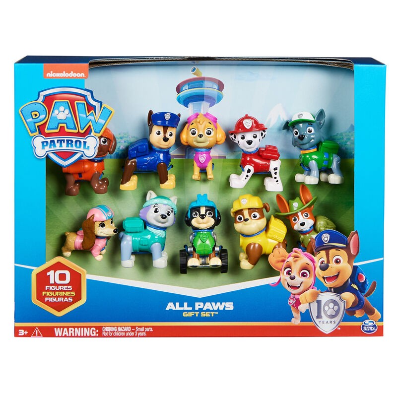 Blister 10 figuras Patrulla Canina Paw Patrol