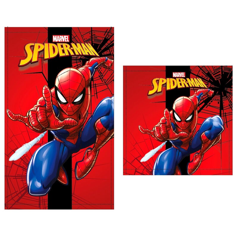 Set 2 toallas baÃ’o Spiderman Marvel algodon