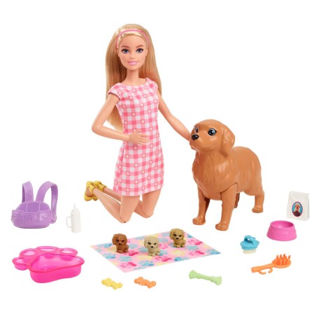 Muñeca y Cachorros Barbie