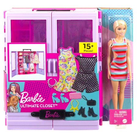 Muñeca Fashionista + Armario Portatil Barbie