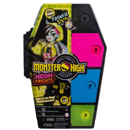 Muñeca Frankie Stein Skullmate Secrets Neon Frights Monster High 25cm