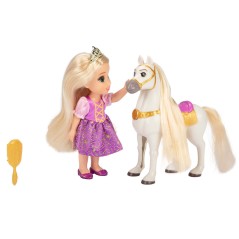 Muñeca Rapunzel + Maximus Enredados Disney 15cm