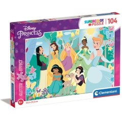 Puzzle Glitter Effect Princesas Disney 104pzs