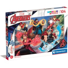 Puzzle Glitter Effect Vengadores Avengers Marvel 104pzs