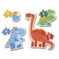 Puzzle Dinosaurios 2-3-4-5pzs