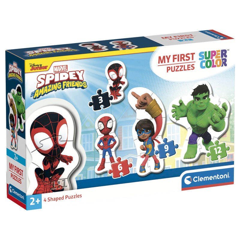 Puzzle Spidey and His Amazing Friends Marvel 3-6-9-12pzs