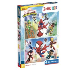 Puzzle Spidey and His Amazing Friends Marvel 2x60pzs