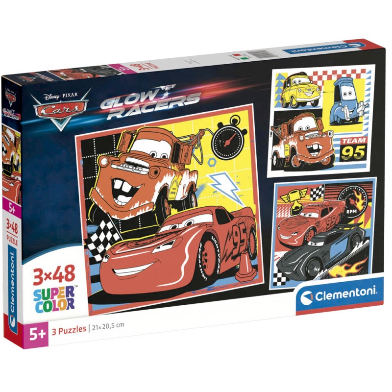 Puzzle Cars Disney 3x48pzs