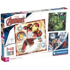 Puzzle Los Vengadores Avengers Marvel 3x48pzs