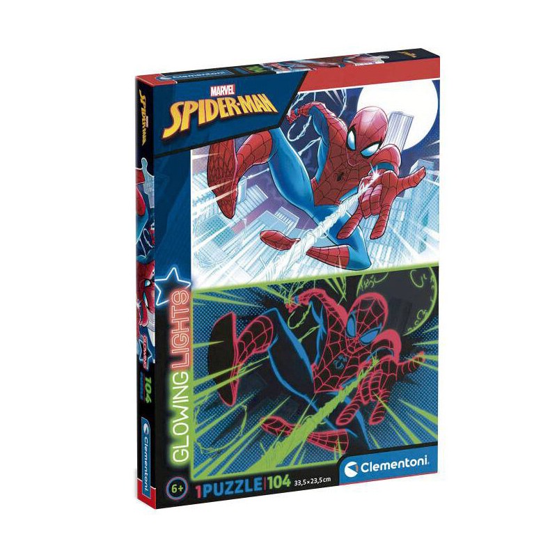 Puzzle glowing Spiderman Marvel 104pzs