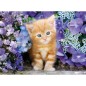 Puzzle Gato Rubio con Flores 500pzs