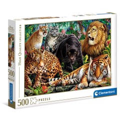 Puzzle Gatos Salvajes 500pzs