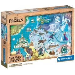 Puzzle Mapa Frozen Disney 1000pzs