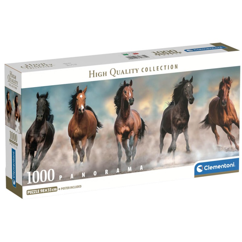 Puzzle panorama Horses 1000pzs