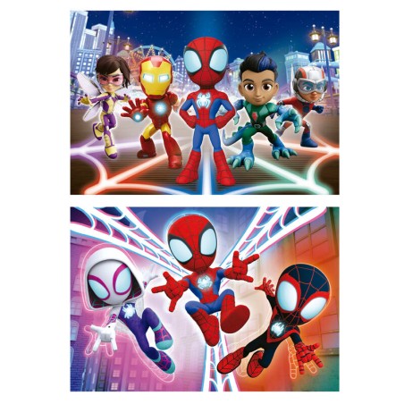 Puzzle Spidey Amazing Friends Marvel madera 2x16pzs