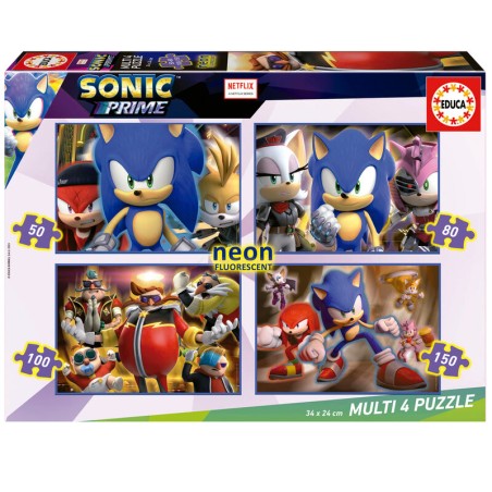 Puzzle Multi Neon Sonic Prime 50-80-100-150pzs