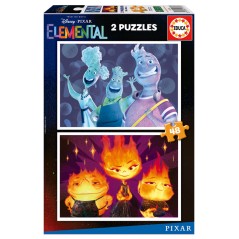 Puzzle Elemental Disney 2x48pzs