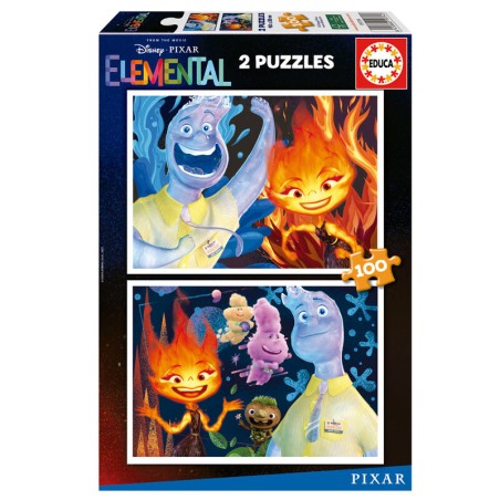 Puzzle Elemental Disney 2x100pzs